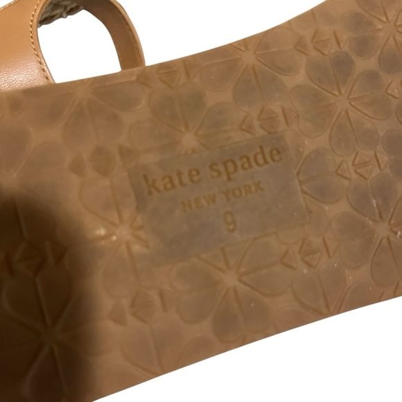 Kate Spade Picnic Platform Sandal Size 9 Ankle Strap Leather - Picture 10 of 12